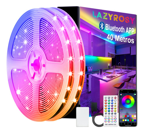 Tira De Luces Led Rgb Bluetooth 40m Luces Led Para Cuarto