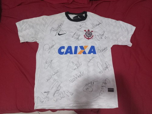 Camisa Oficial Do Corinthians (gg) Autografada Mundial 2012