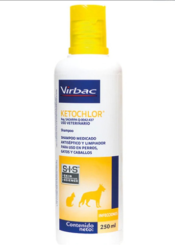 Virbac Shampoo Ketochlor  Medicado Antiséptico Y Limpiador