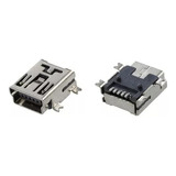 Conector Pc Mini Usb 5p Hembra Metal Parlantes 