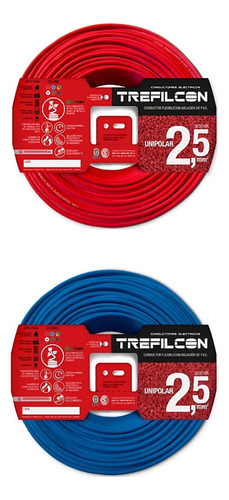 Cable 2 5mm Unipolar Trefilcon Pack 2 Rollos X 100 M Cobre