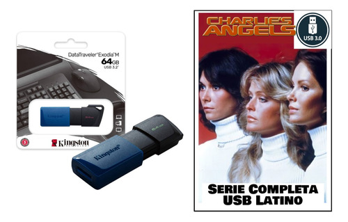 Usb 64 Gb - Serie Los Ángeles De Charlie 70s