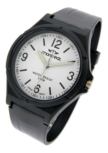 Reloj Montreal Hombre Mp001 Sumergible 30 Mts C/ Estuche