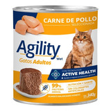 Alimento Húmedo Agility Para Gato Adulto Pollo Lata X 340g