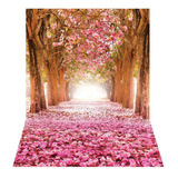 Fundo Fotográfico Ipê Jardim Rosa Em Tecido 1,7x2,6m - C-149