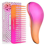 Detangler Brush And Comb Set - Detangling Hairbrush For Wome