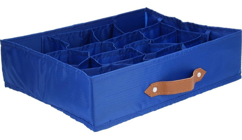 Caja Organizadora Tela 12 Espacios 35x27x9 Cm Azul Afj