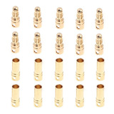 Conector Bullet Gold 3,5mm Motor Esc Banana Plug 10 Pares Rc