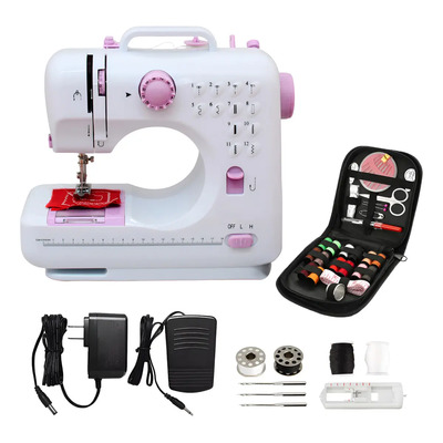 Maquina De Coser Portatil Electrica Mas Kit Costura Y Pedal - Lila | Meses sin interés
