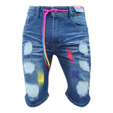 Shorts Jeans Hombre Bermuda Denim Mezclilla Primavera Verano