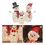 Enfeite De Natal De Boneco De Neve De Jardim Led Flasher