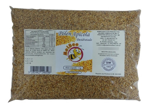 Pólen Apícola Desidratado - Pacote 1 Kg