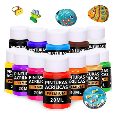 Pintura Acrílica Profesional 12 Colores Con 20 Ml Kit De Pintura Acrílica BrillantePintura Acrílica No Tóxico Apto para Estudiantes Brillante Kit Profesional Capacidad 12 Colores 20ml | MercadoLibre