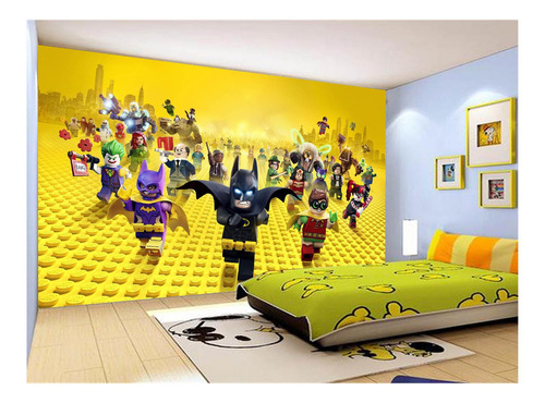 Adesivo De Parede Heróis Batman Lego Infantil .,m²  Nhma302