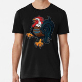 Remera Gallo De Pelea - Blanco Algodon Premium