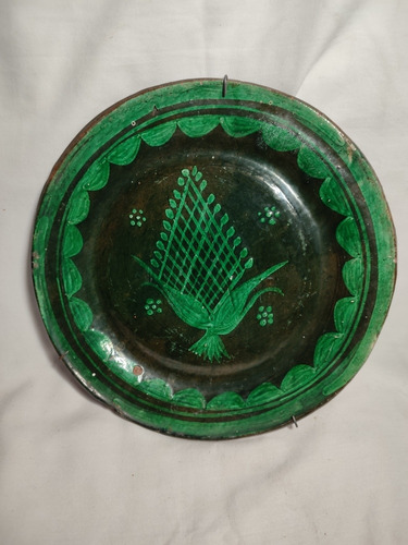 Platos  De Barro Verde Antiguos Decorativos Oaxaqueños