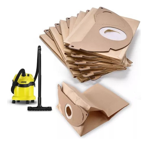 Pack 5 Bolsas De Papel Repuesto Aspiradora Kärcher Mv2 / Wd2