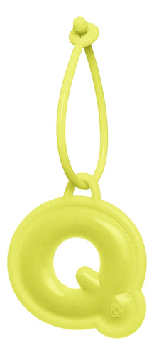 Chaveiro Petite Jolie Letra Q Cor Amarelo Neon