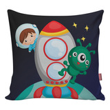 Capa Almofada Decoração Geek Espaço Astronauta Infantil 37