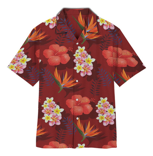 Camisa Hawaiana For Hombre Flowerful Summer Camisa De Veran