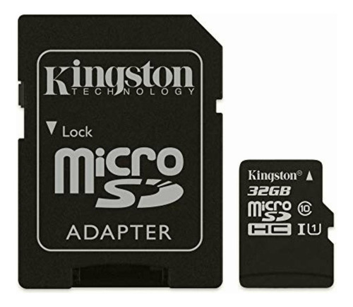 Kingston Canvas Select Tarjeta Microsdhc De 32 Gb, Clase 10