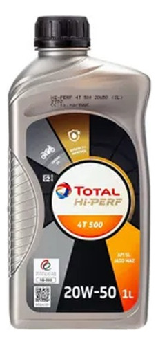 Aceite De Moto Total Hi-perf 500 4t 20w50 1l