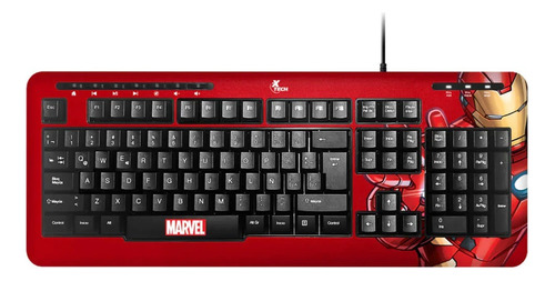 Teclado Alámbrico Multimedia Marvel Original Iron Man Usb