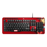 Teclado Alámbrico Multimedia Marvel Original Iron Man Usb