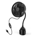 Ventilador De Coche Usb De 6 Pies Montado Portavasos, V...