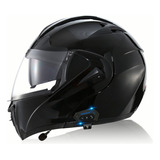 Casco De Motocicleta Plegable Modular Integrado Con Bluetoot