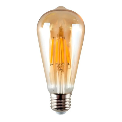 Lampara Led Vintage 8w Filamento E27 Calida St64 Interelec | MercadoLibre