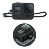 Funda Silicona Estuche Gopro Hero 8 + Kit Vidrio Protector