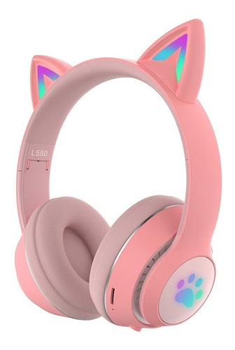 Audífonos Inalámbricos  Cat Ear Rosado/ Morado - L550 Bass