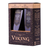 Kit Gel De Barbear Incolor E Gel Pós Barba Tradition Viking