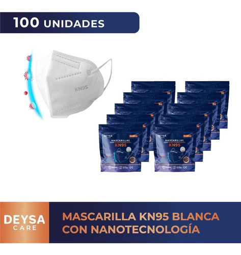 Mascarillas Kn95 Nanotecnología 10 Env. Resellables (100 Un)
