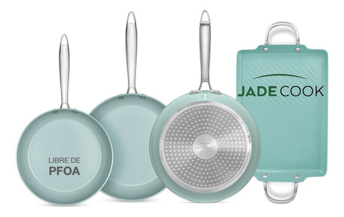 Juego De 3 Sartenes Jade Cook 28/24/20 Cm + Comal 32 Cm