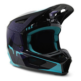 Casco Motocross Fox   V2 Vizen - Azul