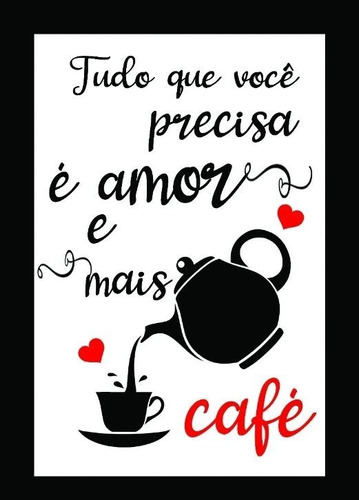 Quadro Decorativo Cantinho Do Café Frases Cozinha Mdf 3mm