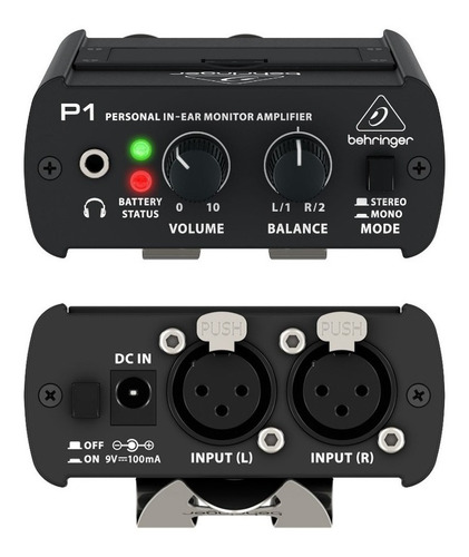 Amplificador Para Monitor In Ear Behringer Powerplay P1 Cuo