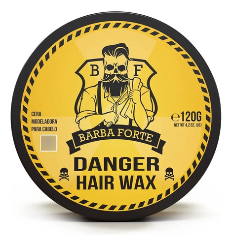 Barba Forte Danger Hair Wax Cera Modeladora Para Cabelo 120g