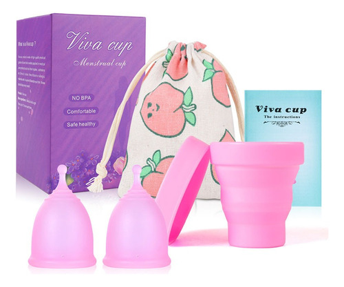 2 Copas Menstruales Con 1 Vaso Esterilizador (s+l)