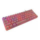 Teclado Gamer Mecánico Nisuta Rgb Rosa Outemu Purple Pc Ps4