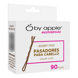 By Apple 90 Pasadores Para Cabello Con Punta Goma Peinados Color Cafe