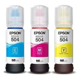 Combo Tintas Epson 504 Colores Para L4150 L4160 L6191 L6161