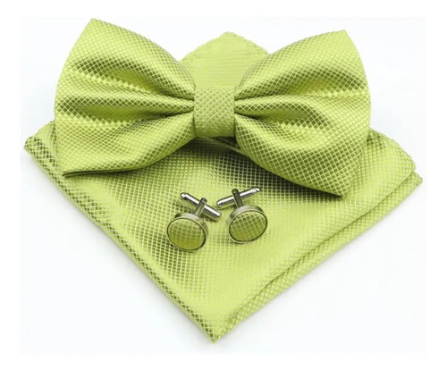 Set Corbata De Moño Pajarita Mancuernillas Y Pañuelo Colores | Meses sin interés