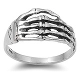 Closeoutwarehouse Anillo De Plata De Ley 925 Con Calavera De