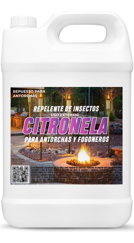 Aceite Citronela Para Antorchas Repelente 5 Litros