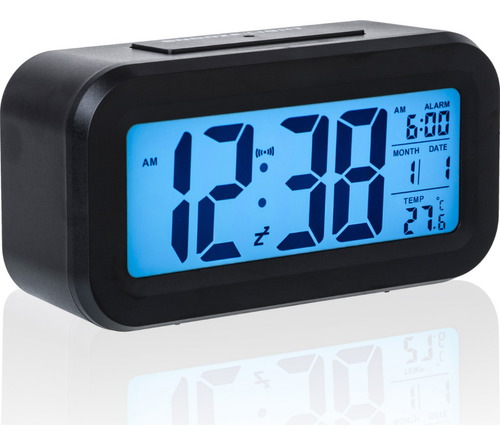 Relógio De Mesa Digital Com Led Despertador Data Temperatura
