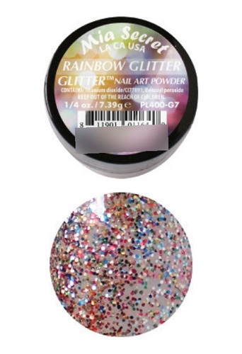 Polvo Acrilico Rainbow Glitter Mia Secret 7gr