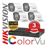 Kit Seguridad Hikvision Dvr + 4cam Color Vu 1080p Martinez